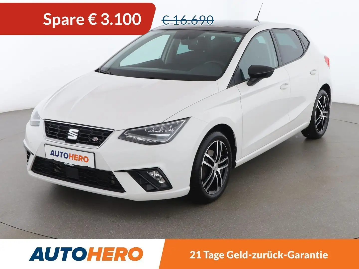 SEAT Ibiza 1.0 TSI FR *LED*NAVI*TEMPO*PANO*SHZ* Blanc - 1