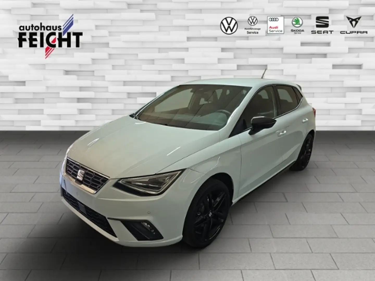 SEAT Ibiza 1.0 TSI FR+Black Edition+LED+NAVI+APP+RFK Weiß - 1