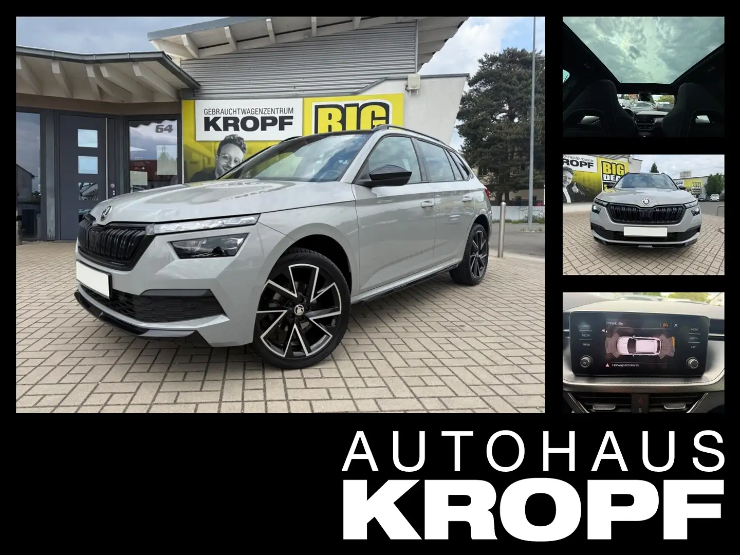 Skoda Kamiq 1.5 TSI Monte Carlo Panorama PDC 2xKlima Gris - 1