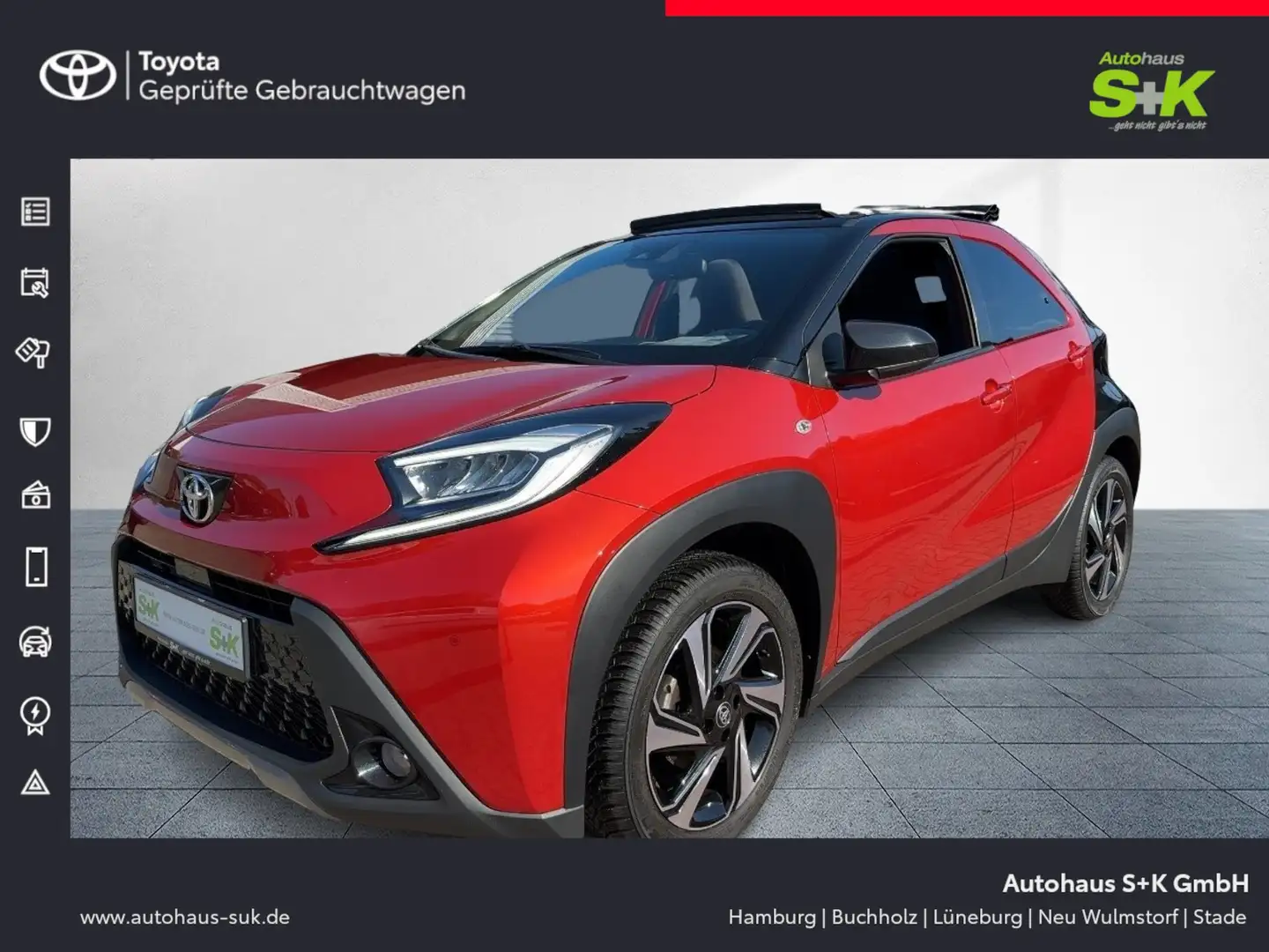 Toyota Aygo X Explore Air++FALTDACH+KLIMA+TEMPOMAT+USB+ Rosso - 1