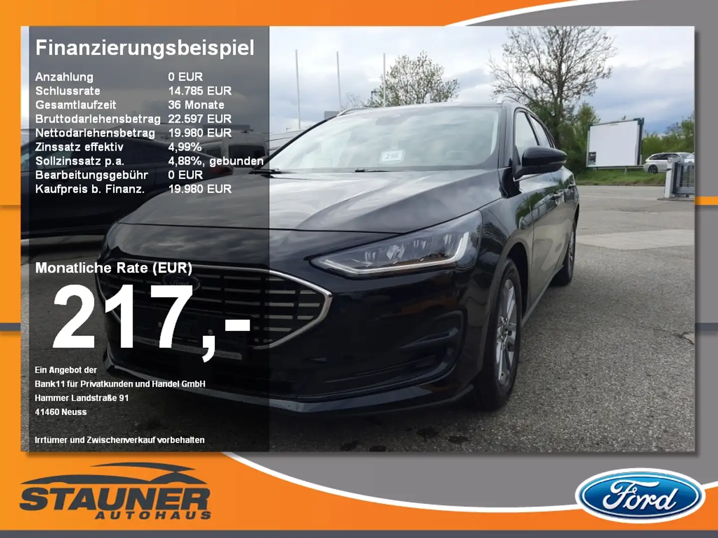 Ford Focus Turnier Titanium 1.0 EcoBoost MHEV LED SHZ Noir - 1