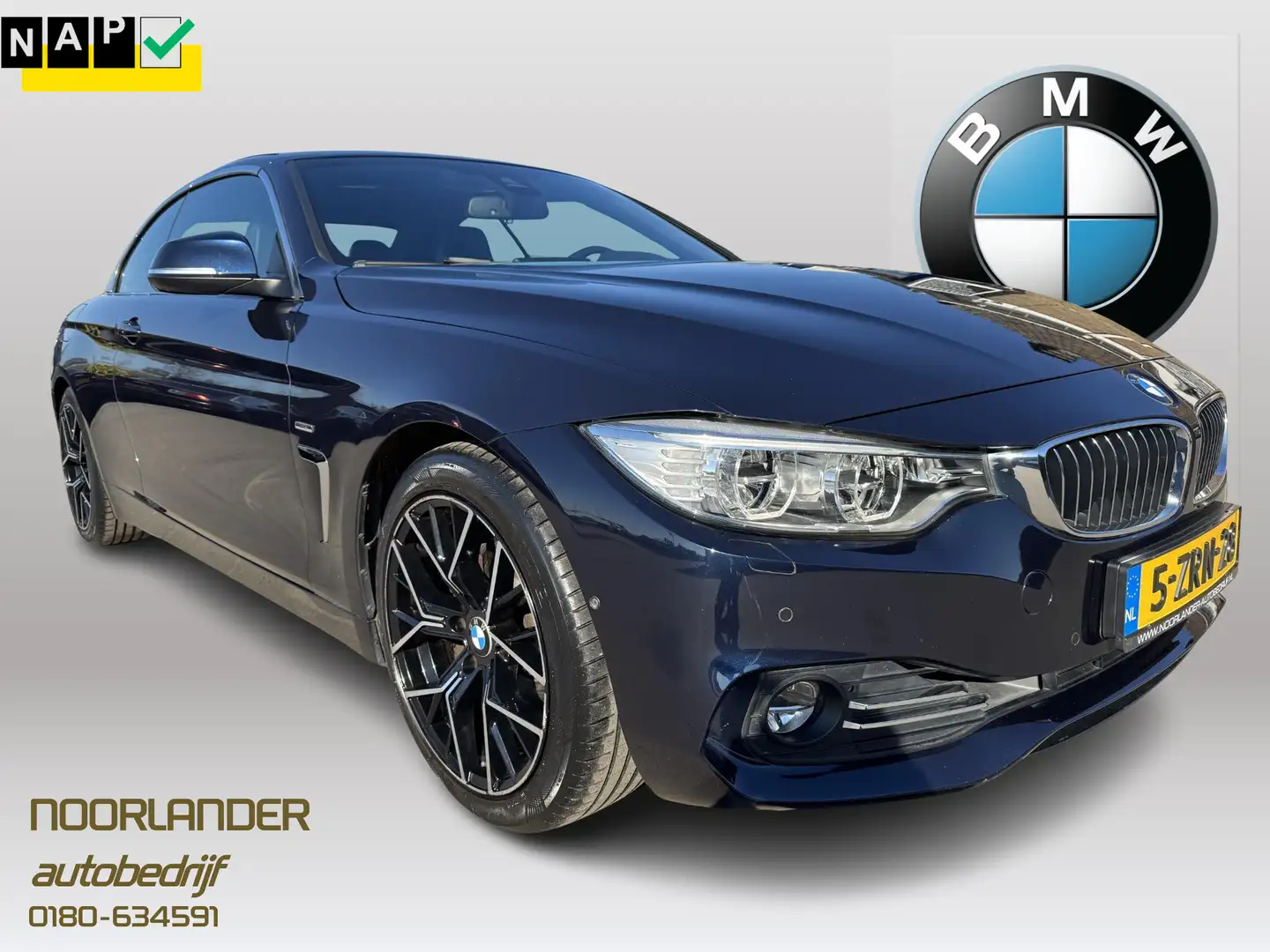 BMW 428 4-serie Cabrio 428i High Executive Blauw - 1