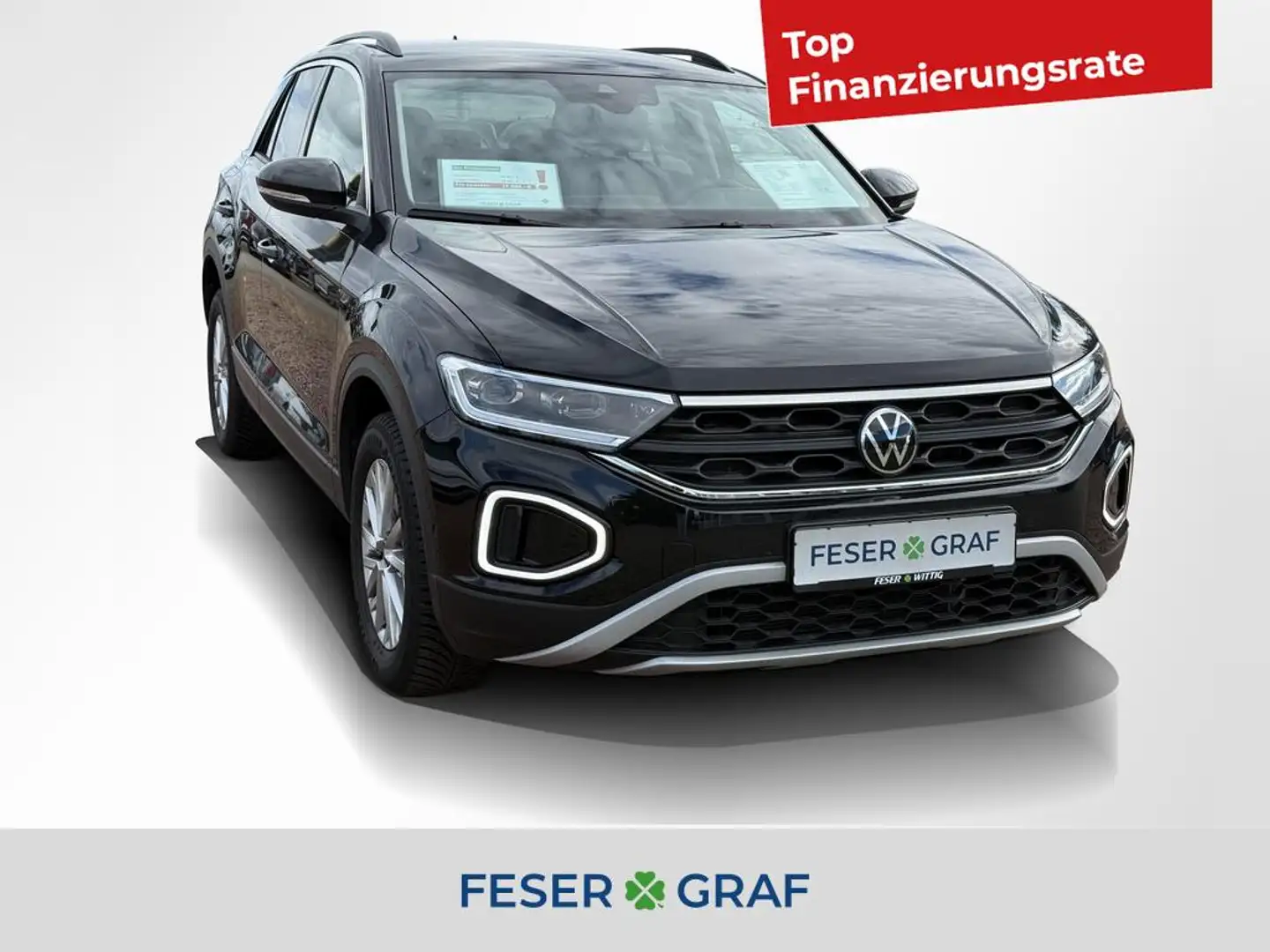 Volkswagen T-Roc 1.0 TSI Life LED-Plus/Navi/Parkassist/AppConnect Schwarz - 1