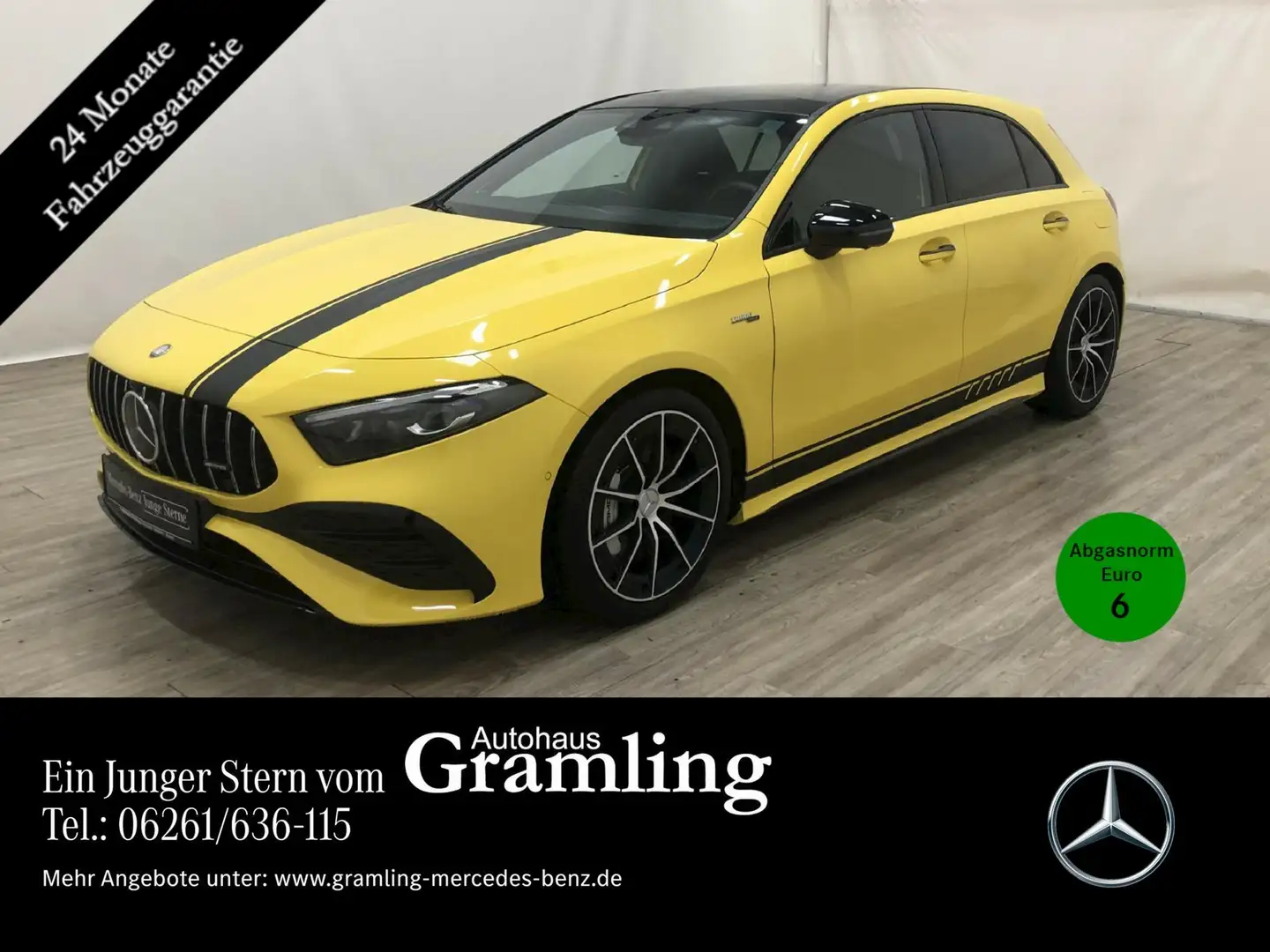 Mercedes-Benz A 35 AMG 4M+ NIGHT*Distron*HUD*Memory*MULTIBEAM* Jaune - 1