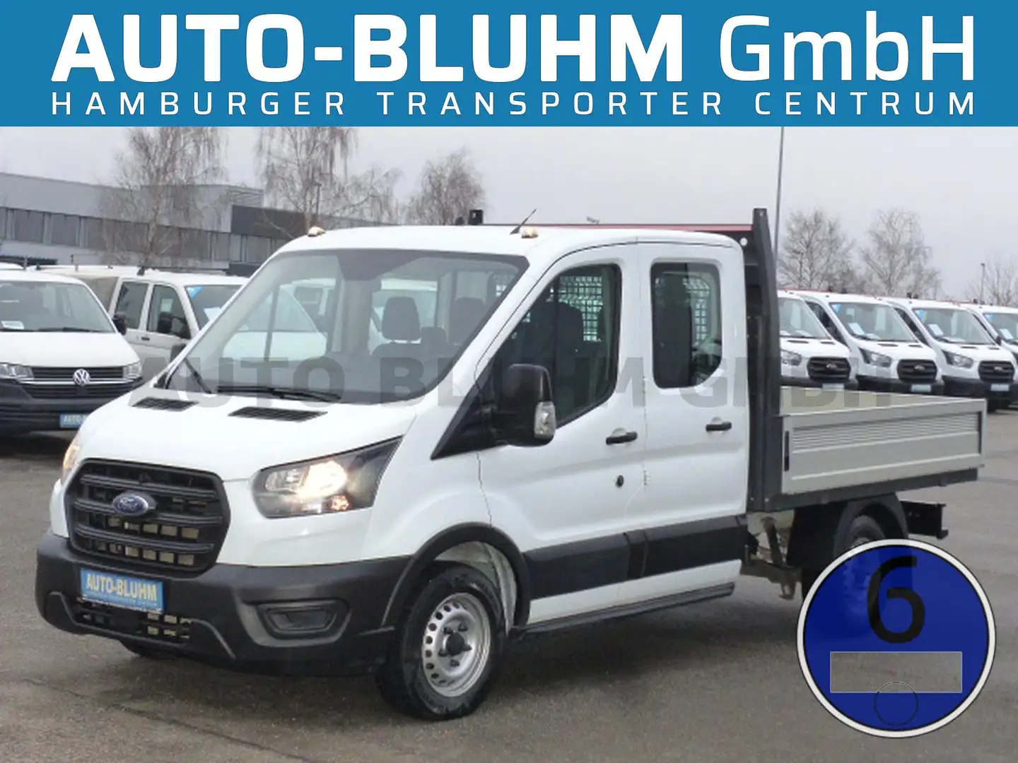 Ford Transit 310-EB Doka L2 + AHK 2.5T Klima 7-Sitze Weiß - 1