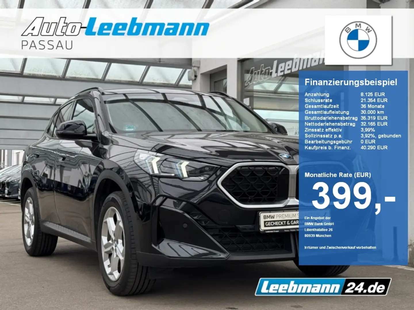 BMW X2 sDrive18d AHK/Premium GARANTIE bis 05/2029 Siyah - 1