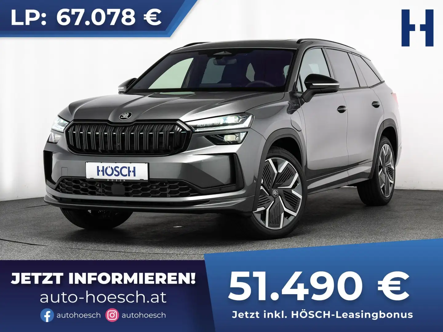 Skoda Kodiaq TSI iV Sportline 20" PANO AHK 360° WINTER NEU Grau - 1