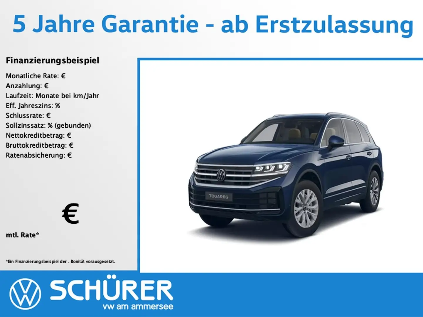 Volkswagen Touareg 3.0TDI Elegance AHK Allradlenkung Matrix Luft L... Blau - 1
