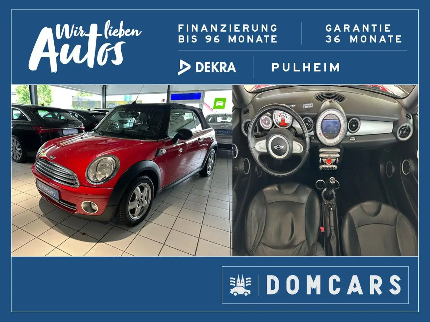 MINI One Cabrio/ALWAYS OPEN TIMER/LEDER/NAVI/ALU/ Rot - 1