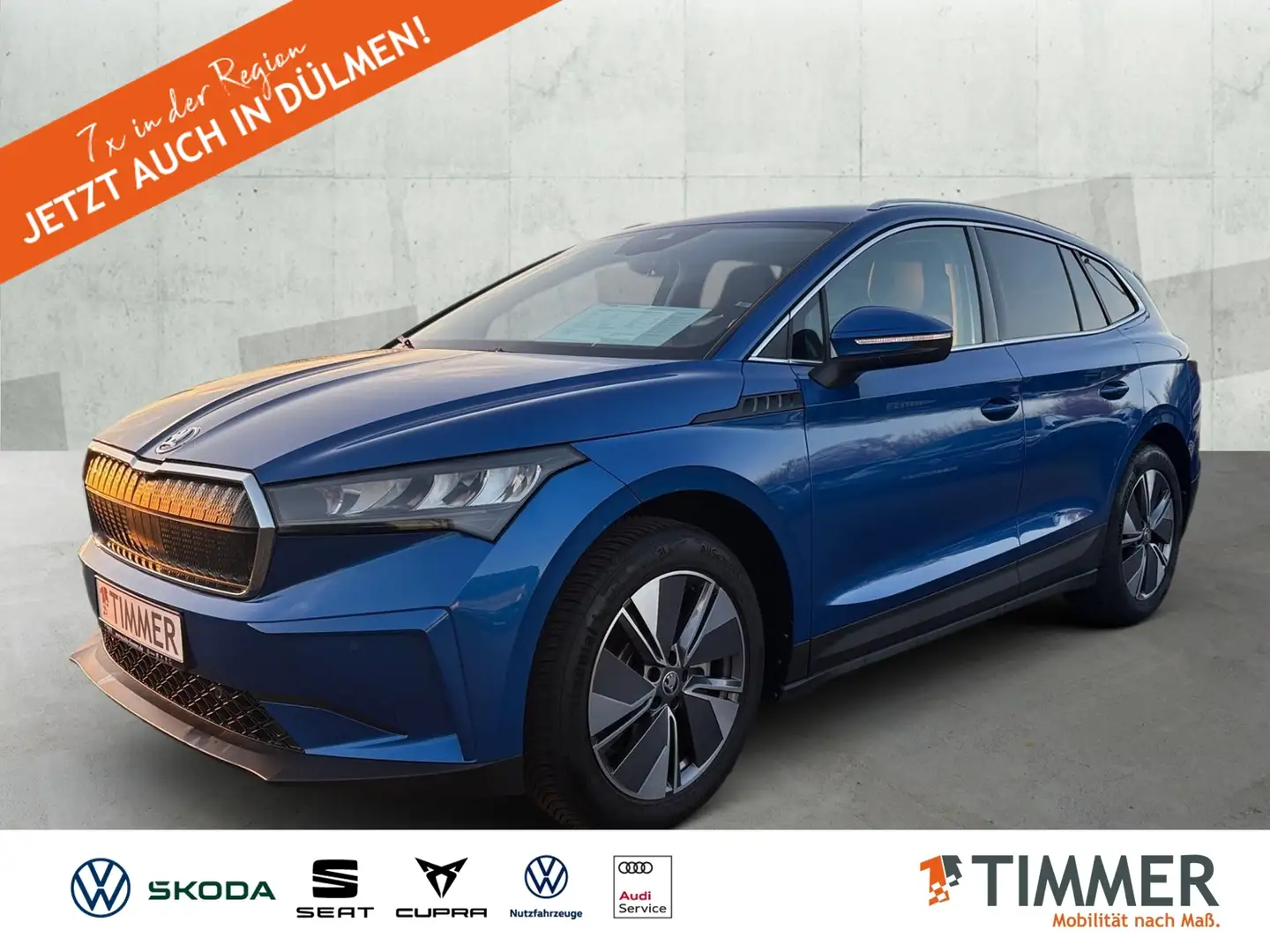 Skoda Enyaq iV 80 LOFT +AHK +LED +WÄPU +RKAM +LM +NAVI +SHZ + Blau - 1