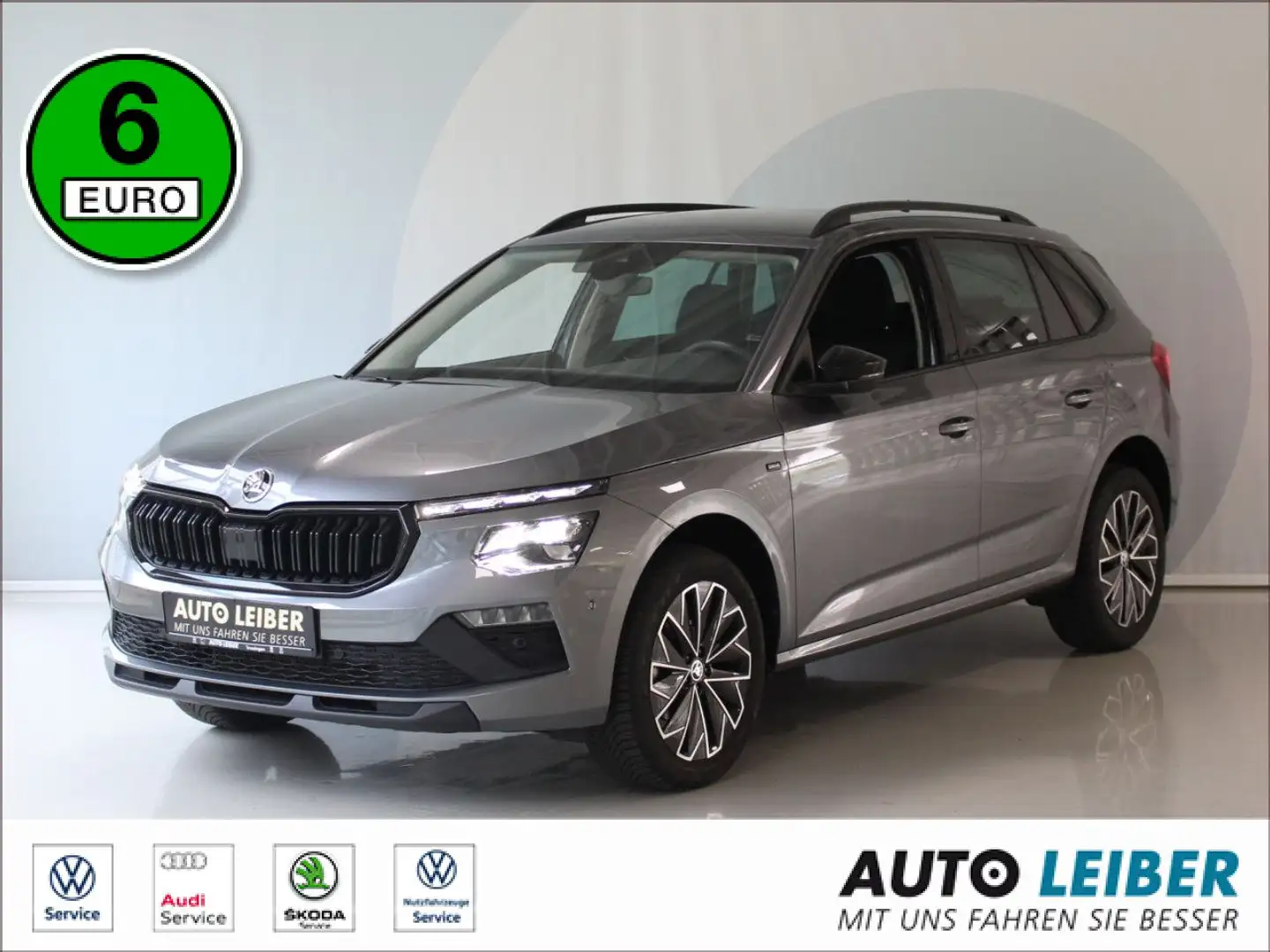 Skoda Kamiq 1.0 TSI DSG Selection AHK/ACC/Matrix/Cam LED Gris - 1
