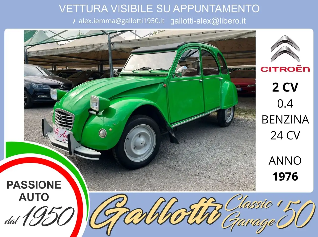 Citroen 2CV 435cc benzina 24cv - colore originale, foto 1