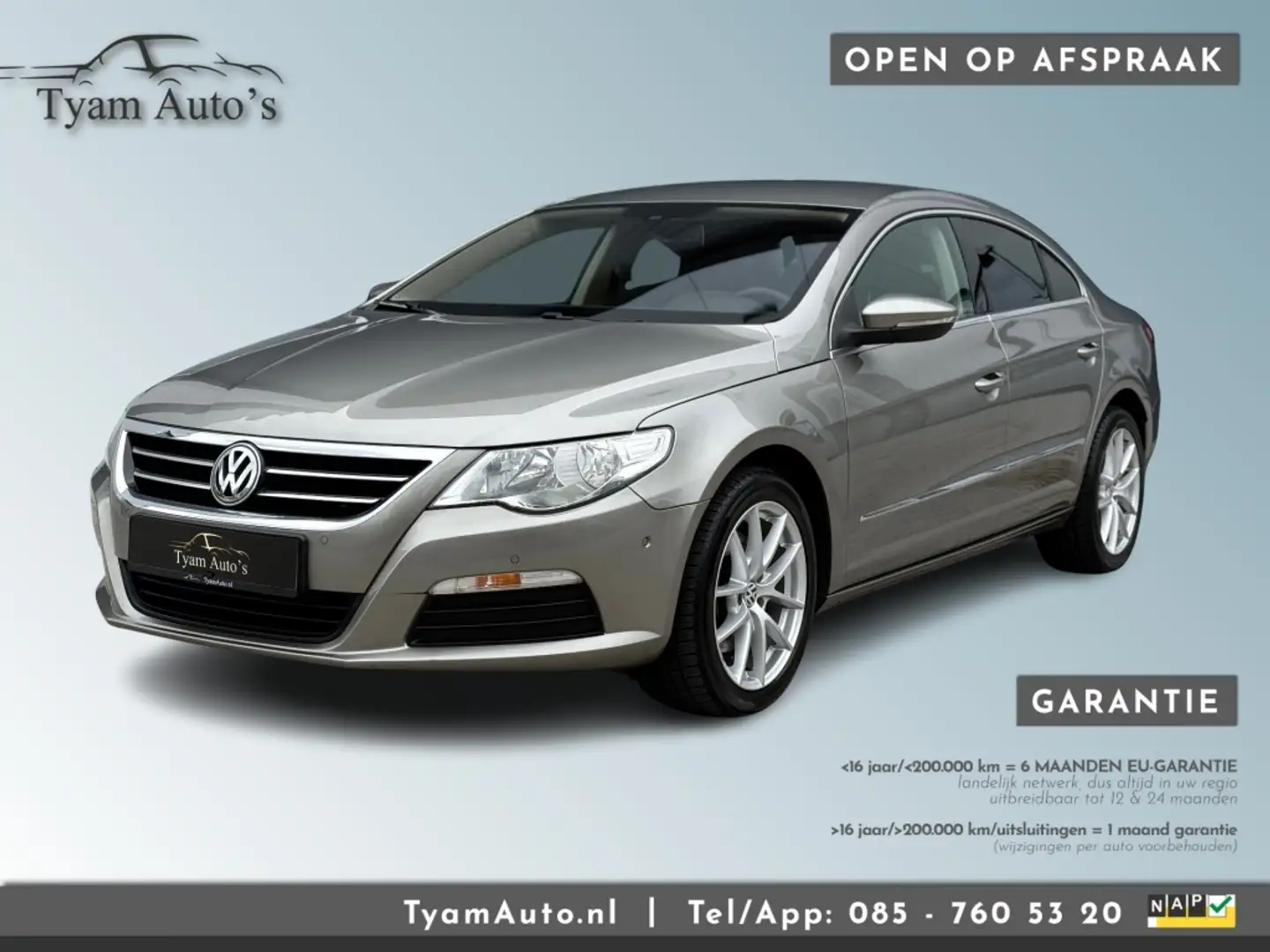 Volkswagen Passat CC 1.8 TSI DSG-AUTOMAAT / AIRCO PDC-RONDOM BLUETOOTH Bruin - 1