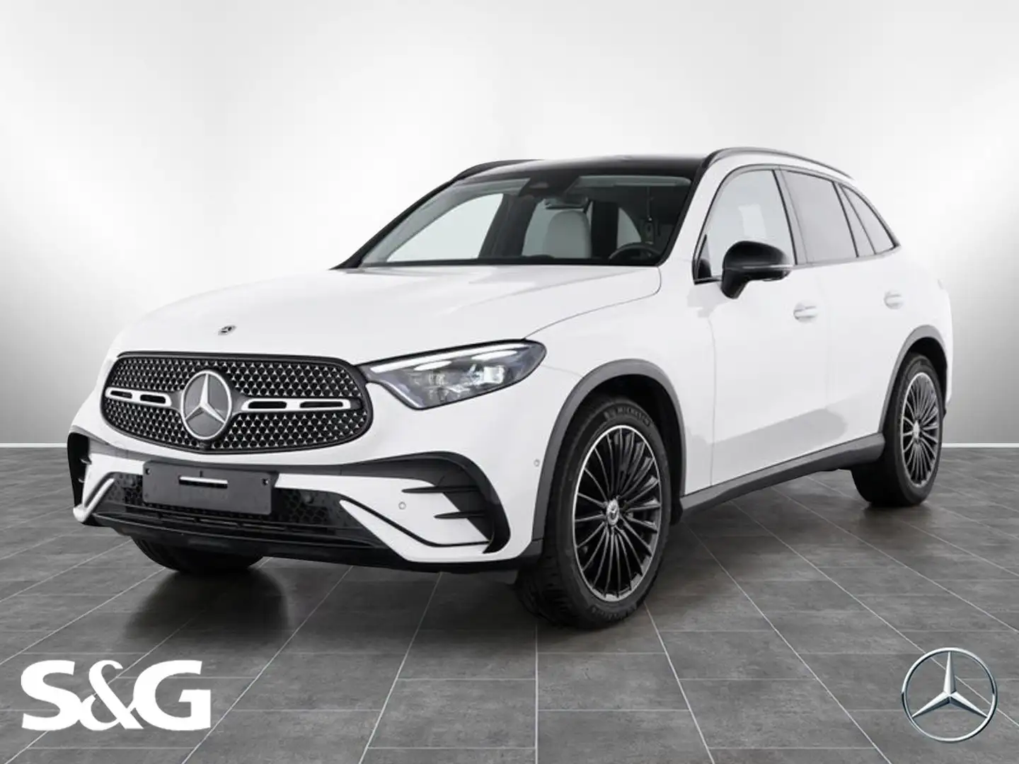 Mercedes-Benz GLC 450 d 4M AMG Night+MBUX+360°+Pano+AHK+HUD Weiß - 1