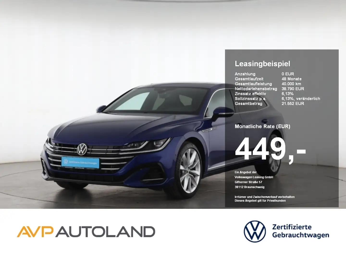Volkswagen Arteon Shooting Brake 1.4 TSI DSG eHybrid R-Line Blau - 1