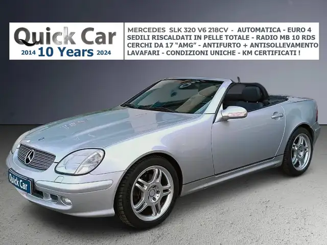 Mercedes-Benz SLK 320 218CV AUTOMATICA,PELLE NERA,SEDILI RISCALDATI,HI-FI AUDIO 10,DOPPIO ANTIFURTO,KM CERTIFICATI,CONDIZIONI UNICHE !