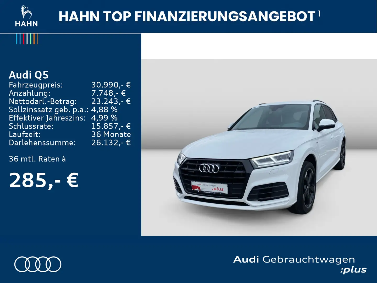Audi Q5 50TFSIe qua S-Trc Virtual CAM LED Sitzh Weiß - 2