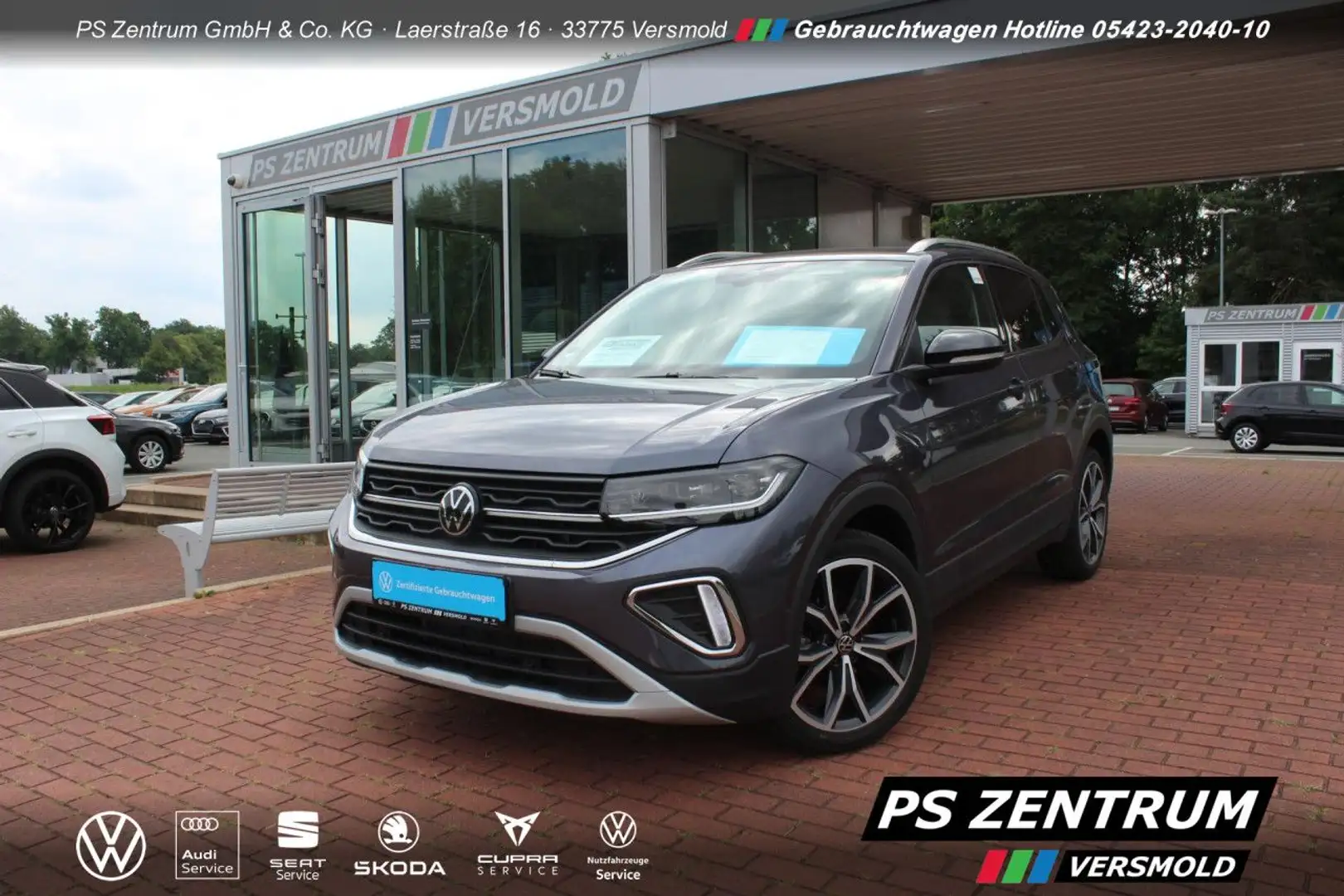 Volkswagen T-Cross 1.0 TSI DSG Style AHK CAM LED 5.J.GARANTIE Grau - 2