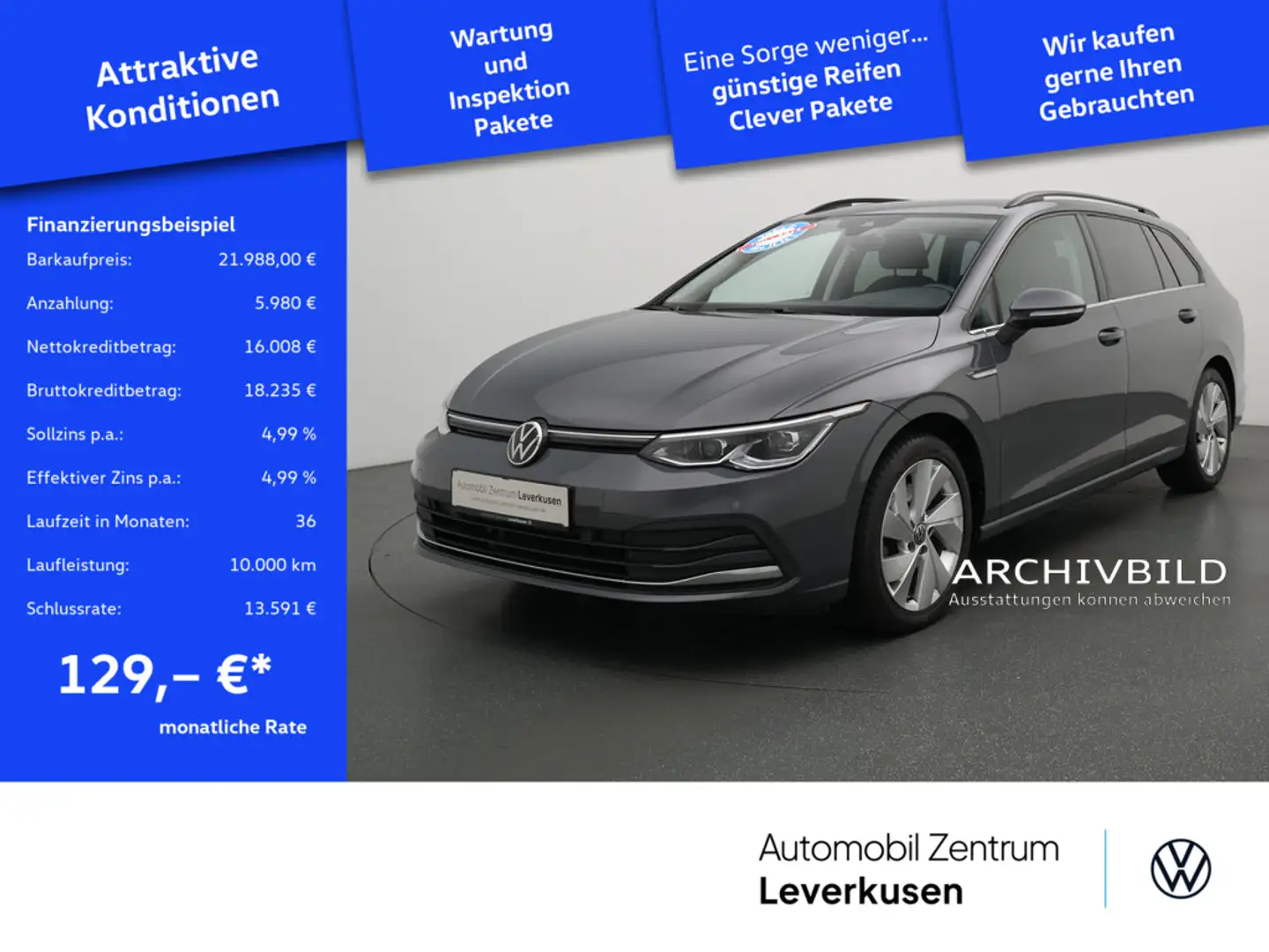 Volkswagen Golf VIII Variant Life DSG KAM SHZ LED CARPLAY Schwarz - 1