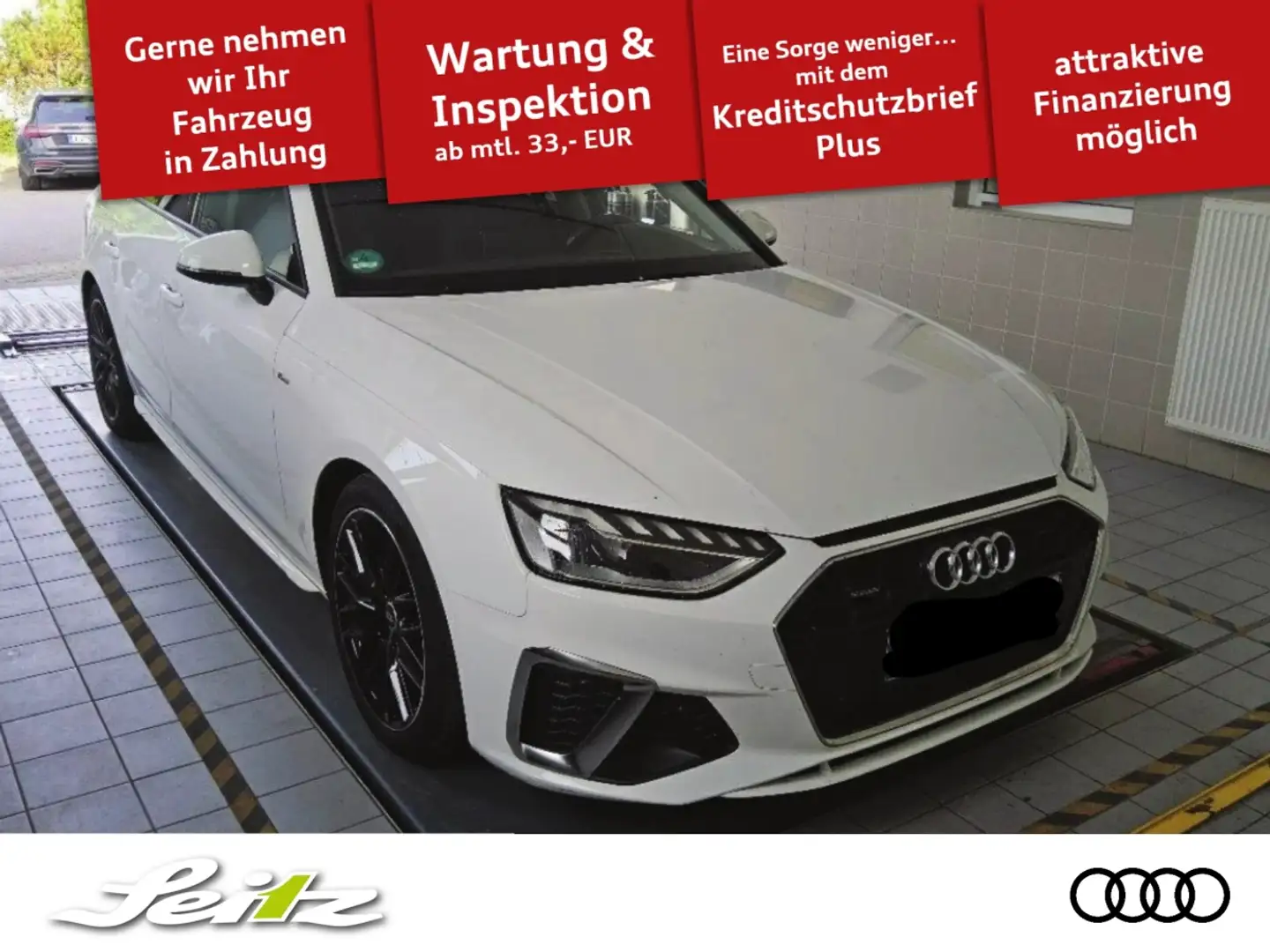 Audi A4 Avant 40 TDI quattro S line *AHK*PDC*NAVI*LED* Weiß - 1