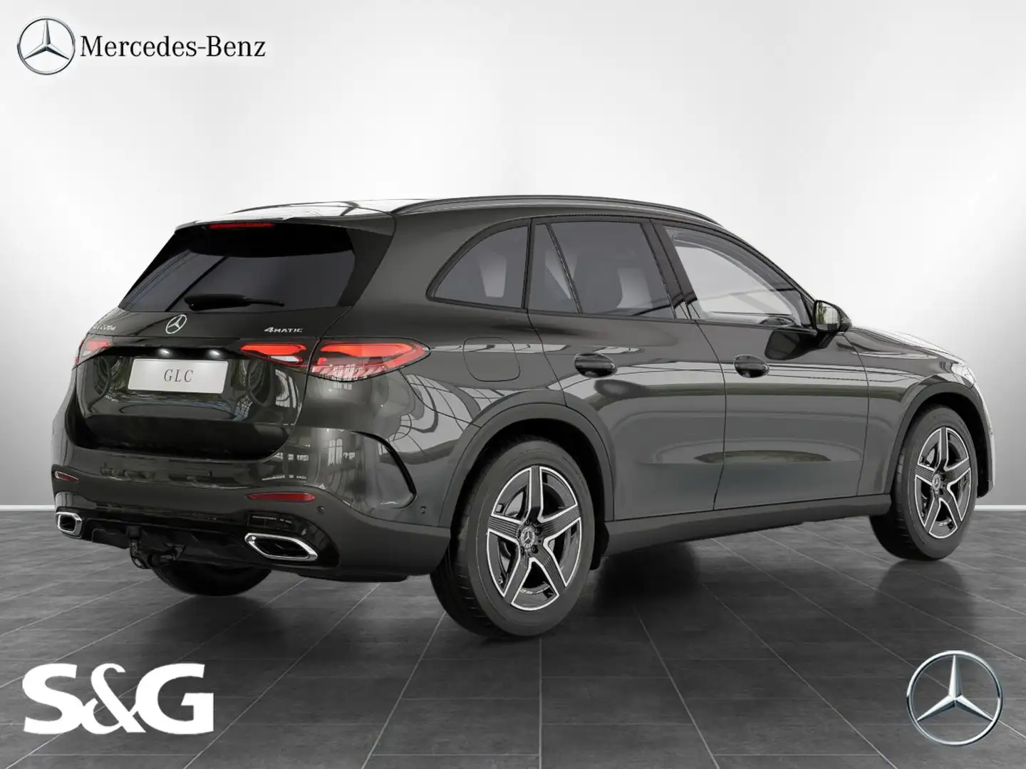Mercedes-Benz GLC 220 d 4M AMG Night+MBUX+360°+LED+AHK+Totwink Grau - 2