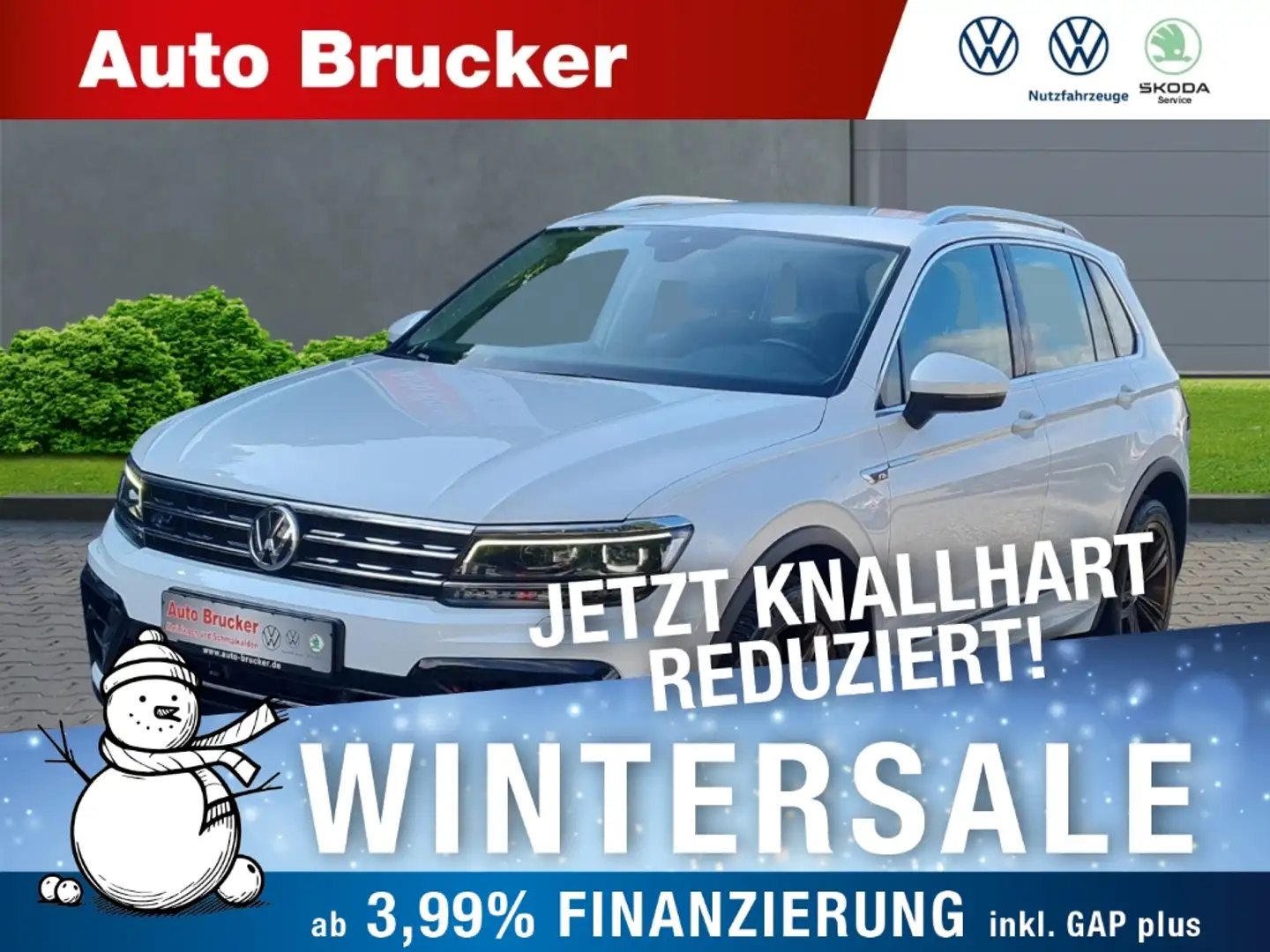 Volkswagen Tiguan 2.0 TDI+Abstandsregeltempomat+Spurhalteassistent+S Weiß - 1
