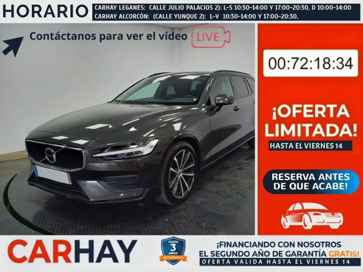 Volvo V60 familiar 2.0 B4 (D) Momentum Auto Gris - 1