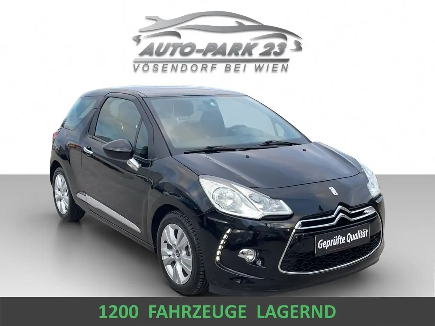 Citroen DS3 VTi Chic**NEUES-PICKERL 9/2026**MOD2015 Schwarz - 1