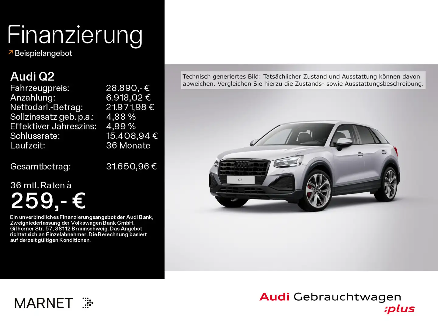 Audi Q2 Advanced 35 TFSI S line*Navi*Matrix*Alu*PDC*V Gris - 1