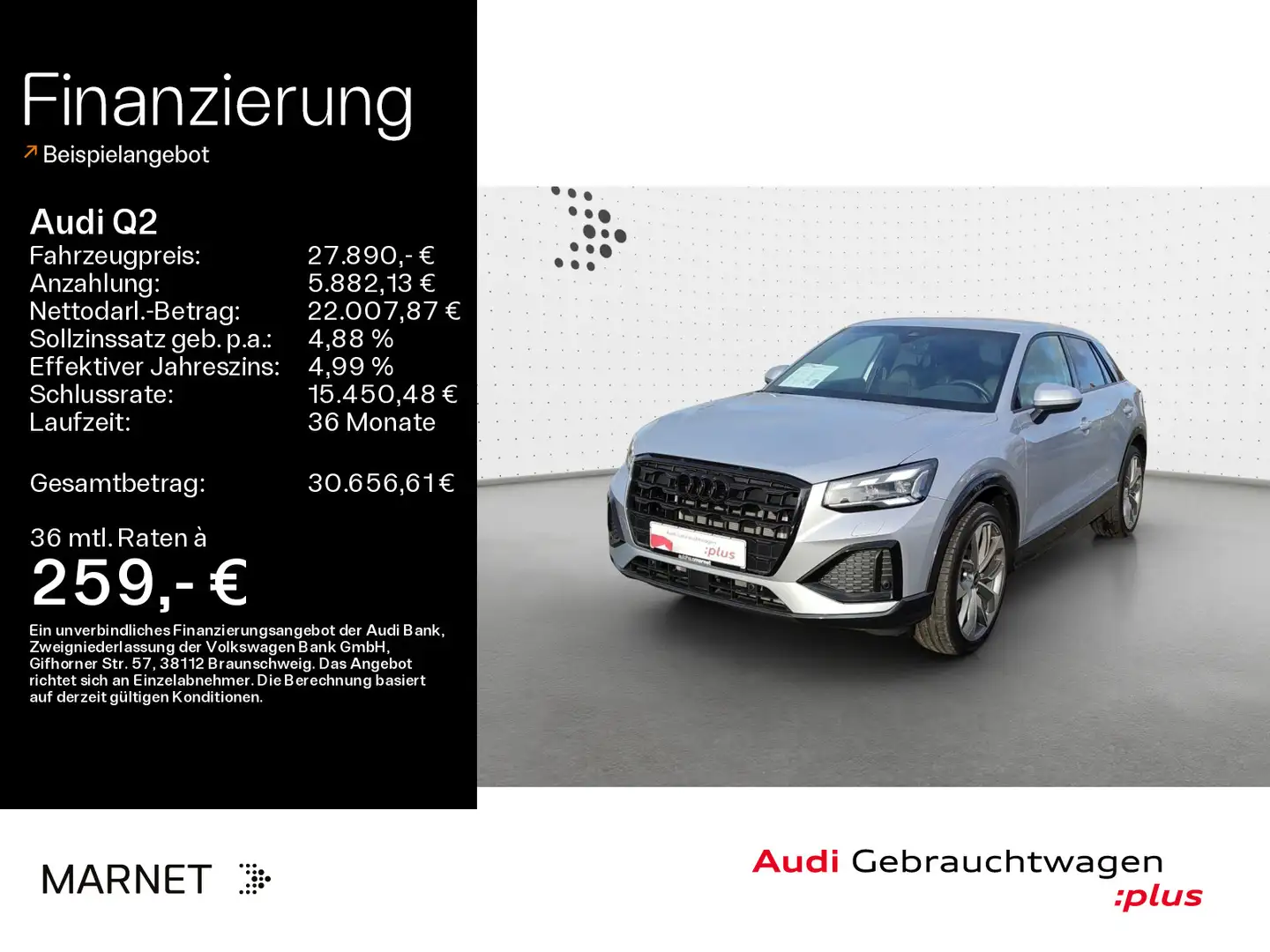 Audi Q2 Advanced 35 TFSI S line*Navi*Matrix*Alu*PDC*V Grau - 1