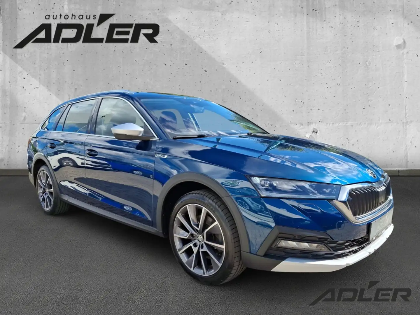 Skoda Octavia Combi Scout 4x4 2.0 TDI HUD El. Panodach Navi Digi Blauw - 2