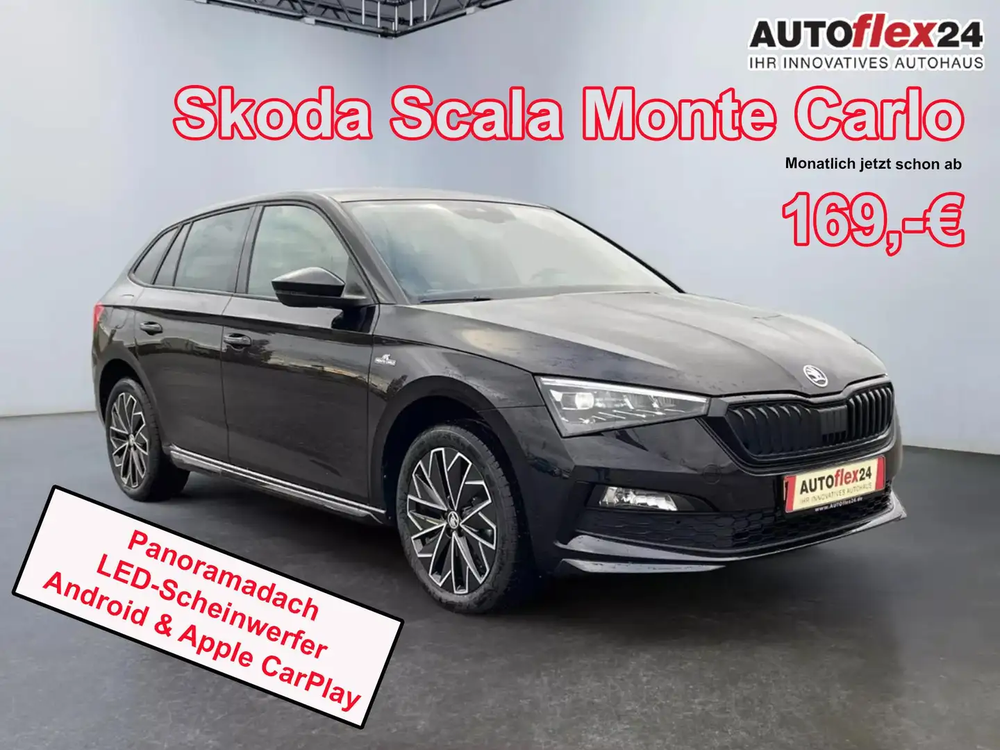 Skoda Scala Monte Carlo 1,5 TSI DSG Klimaa/LED/Panor/Bolero... Black - 1