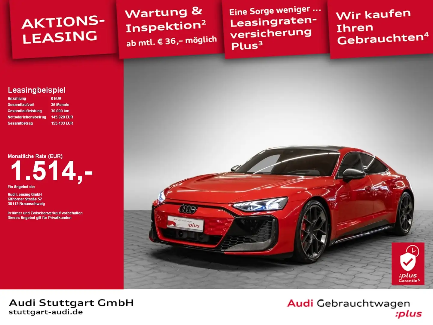 Audi RS e-tron GT performance quattro 620 kW 360° B&O Rouge - 1