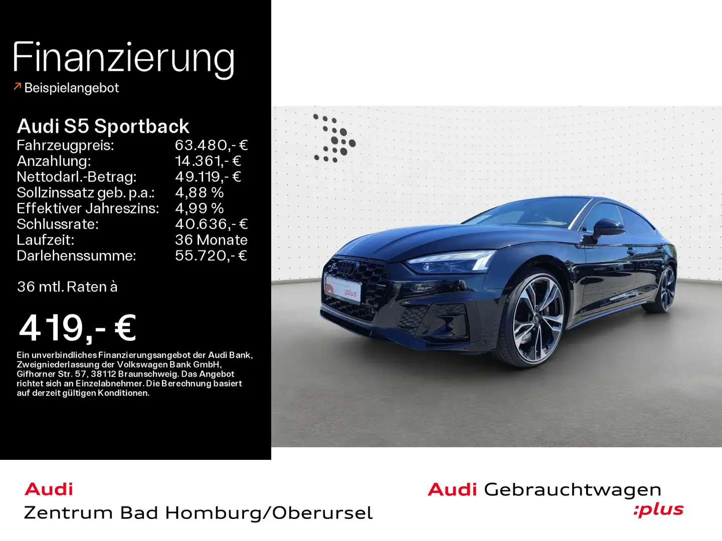 Audi S5 3.0 TDI quattro competition*Navi*Ma Czarny - 1