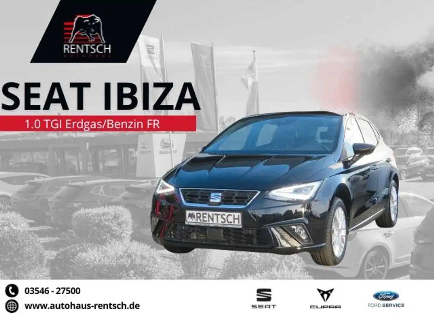 SEAT Ibiza FR 1.0 TGI*NAVI*LED*SHZ*KAMERA* Negro - 1