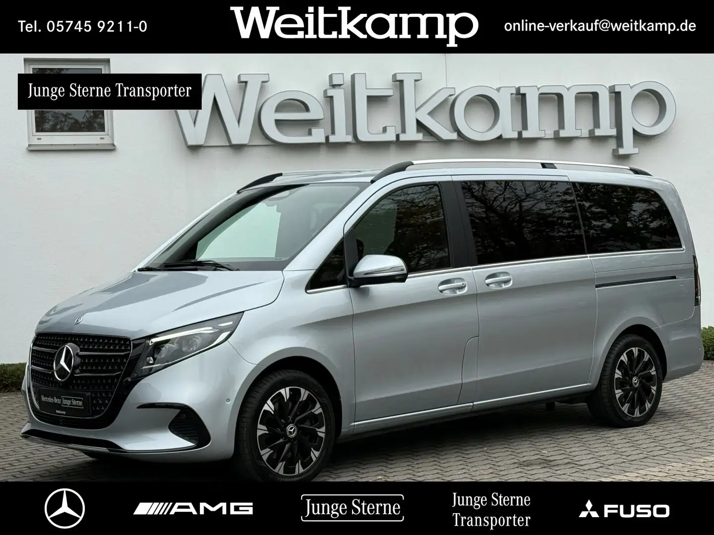 Mercedes-Benz V 220 V 220 d AVANT. Lang LED+360°+AHK+7-SITZ+UVM. Navi Silber - 1