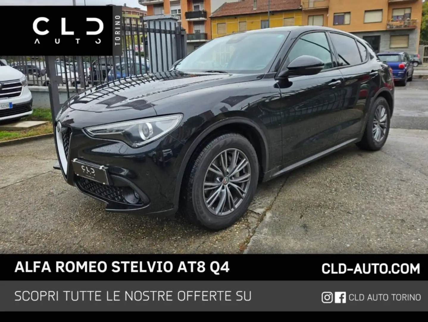 Alfa Romeo Stelvio 2.2 Turbodiesel 190 CV AT8 Q4 Nero - 1
