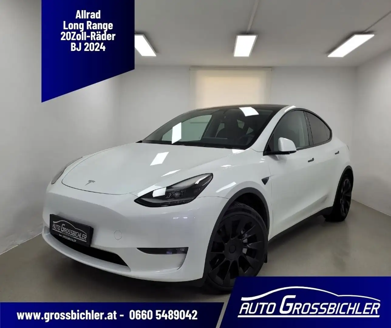 Tesla Model Y Long Range AWD 79kWh,netto 32.375 Allrad,leasin... Weiß - 1