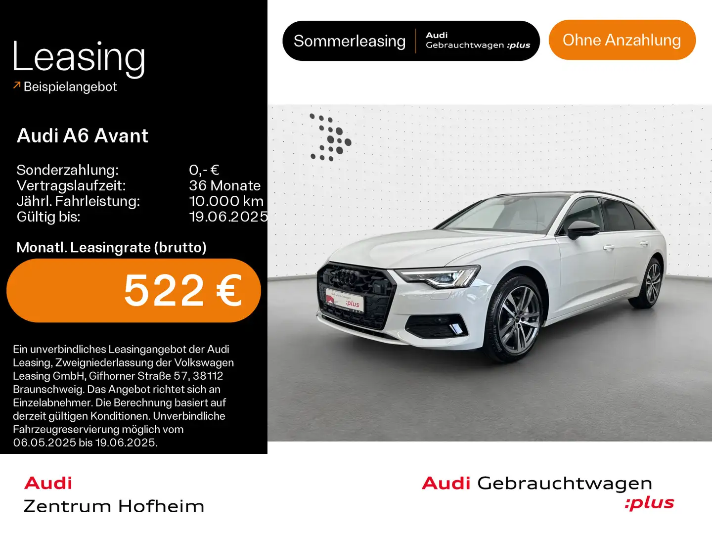 Audi A6 45 TFSI qu S line S tro*B&O*HUD*Pano*St Weiß - 1