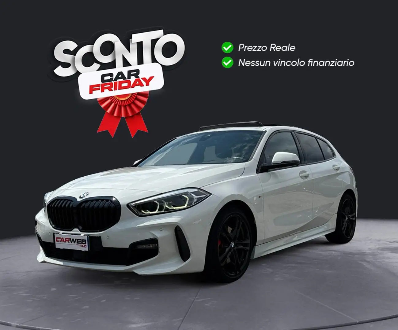 BMW 118 Serie 1 118d Msport Auto Weiß - 1