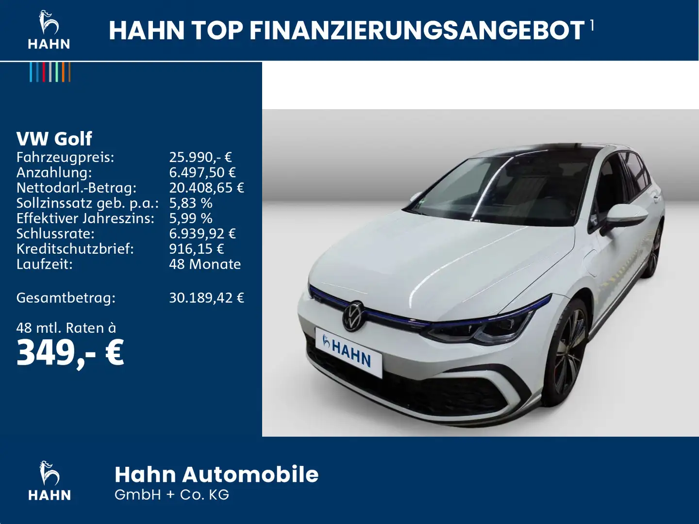 Volkswagen Golf GTE VIII GTE DSG 1.4TSI eHybrid Pano CAM IQ.Lig Weiß - 2