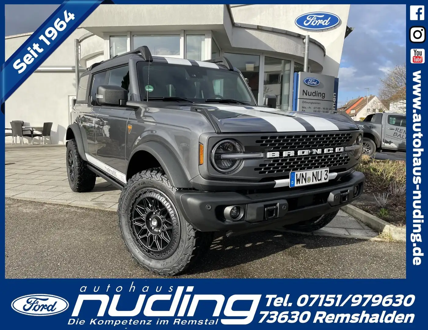 Ford Bronco 2.7 EcoBoost V6 Badlands Aut. e-4WD Grau - 1
