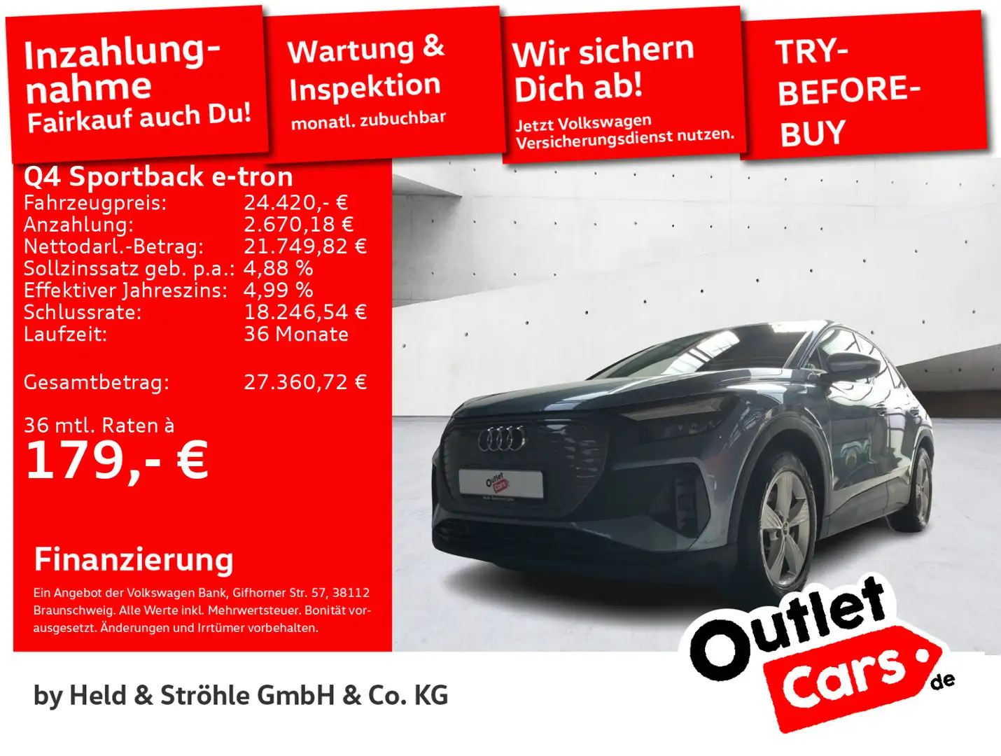 Audi Q4 e-tron Q4 Sportback 40 e-tron 19 KOMFORTPAKET LED SHZ Blauw - 1