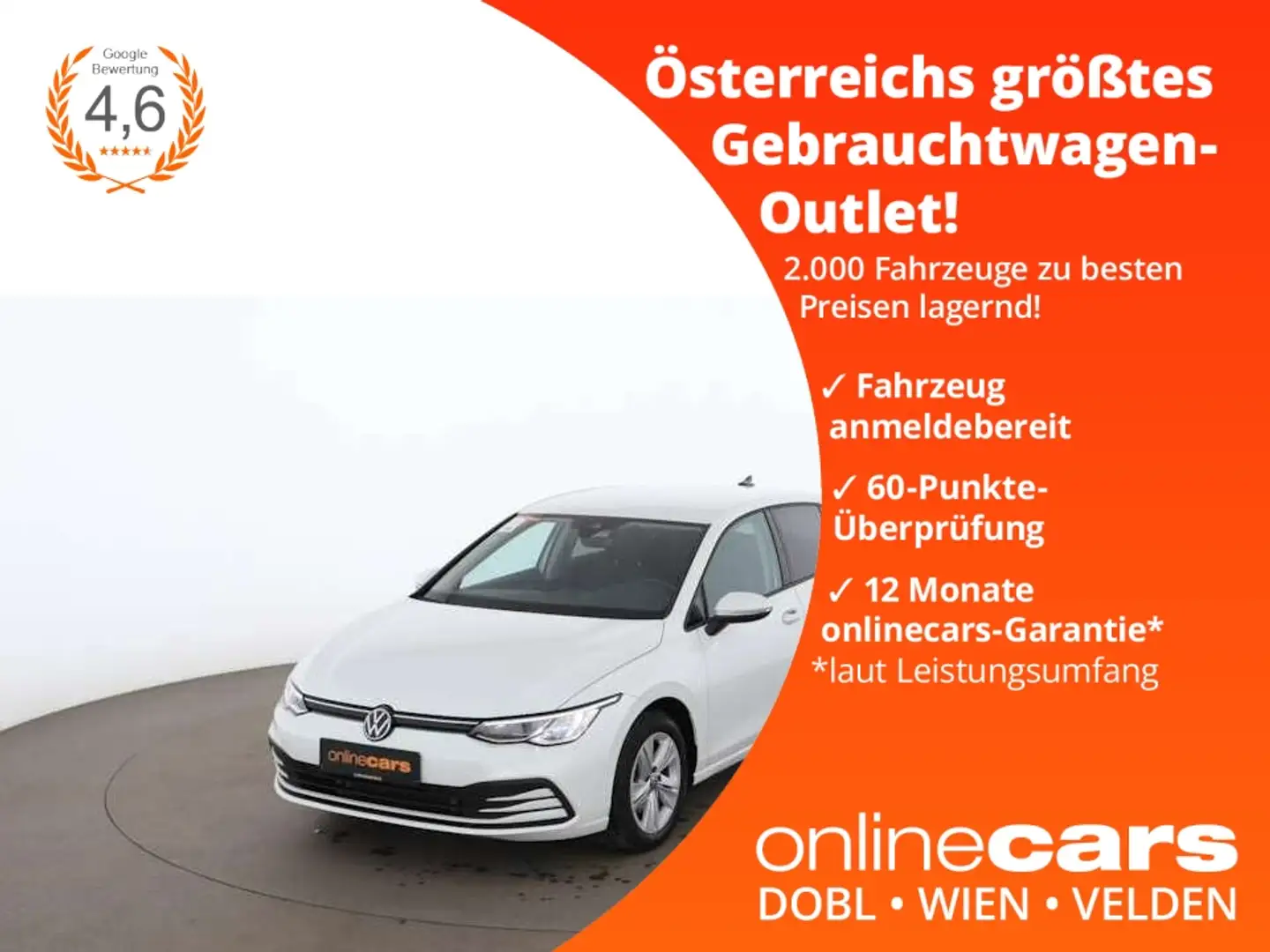 Volkswagen Golf VIII 2.0 TDI Life Aut LED RADAR NAV SITZHZG Weiß - 1