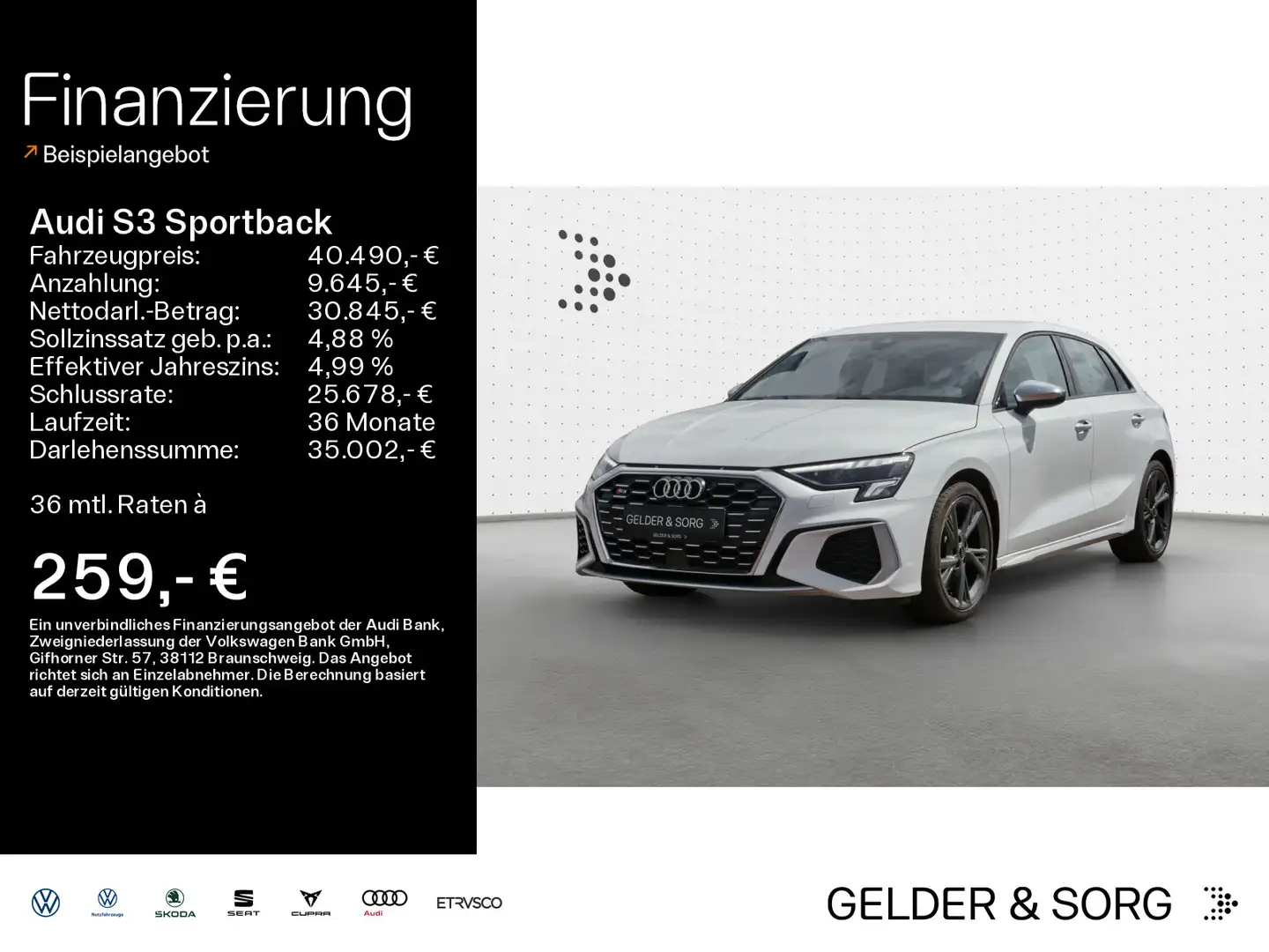 Audi S3 2.0 TFSI qu. Navi*DAB*LED*18" Weiß - 1