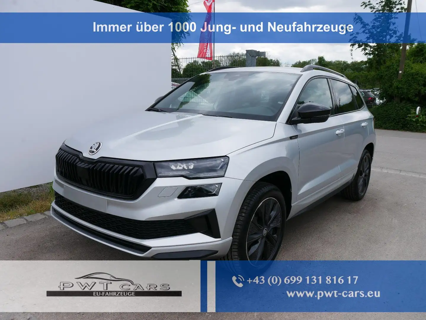 Skoda Karoq Sportline 2.0 TDI 4x4 DSG*AHK-SCHWENKBAR*ACC*PD... Silber - 1