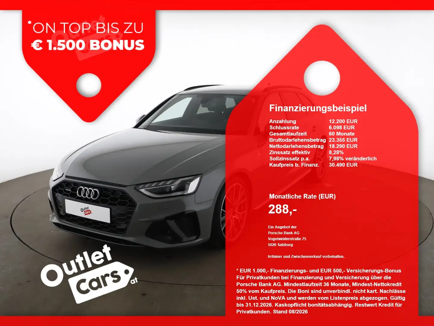 Audi A4 Avant 40 2.0 TDI quattro S-Line LENKRADHZG+LM Grau - 1