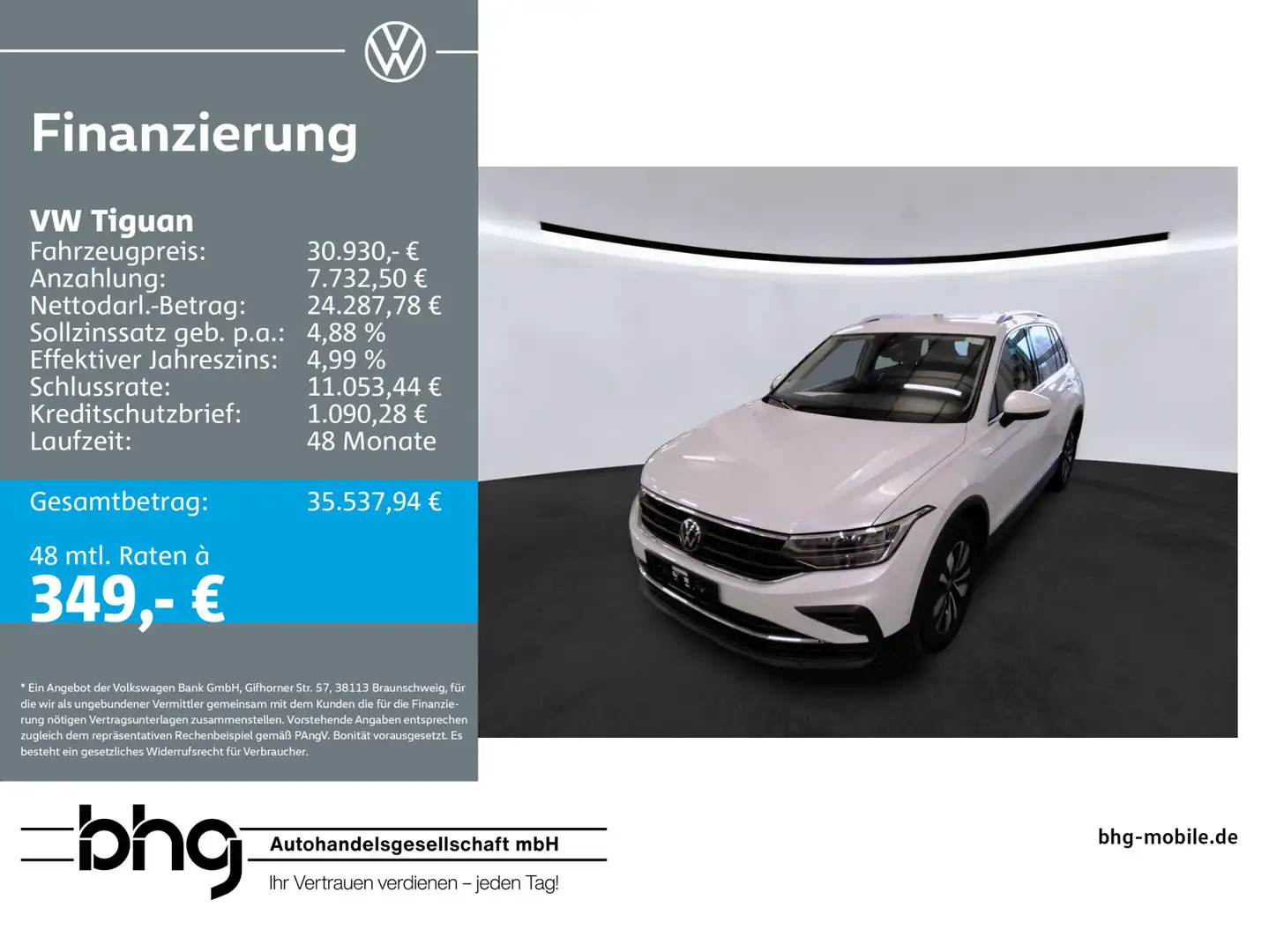 Volkswagen Tiguan 1.5 TSI OPF DSG Life Weiß - 1