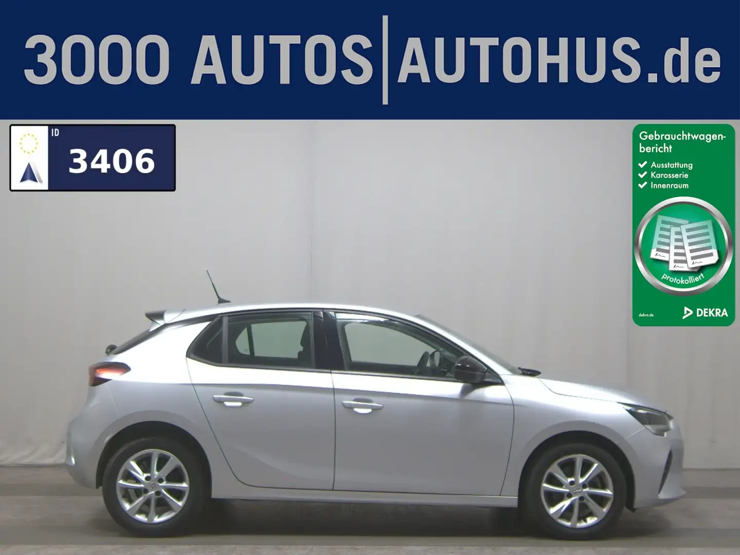 Opel Corsa 1.2 Navi LED Klima PDC Silber - 1