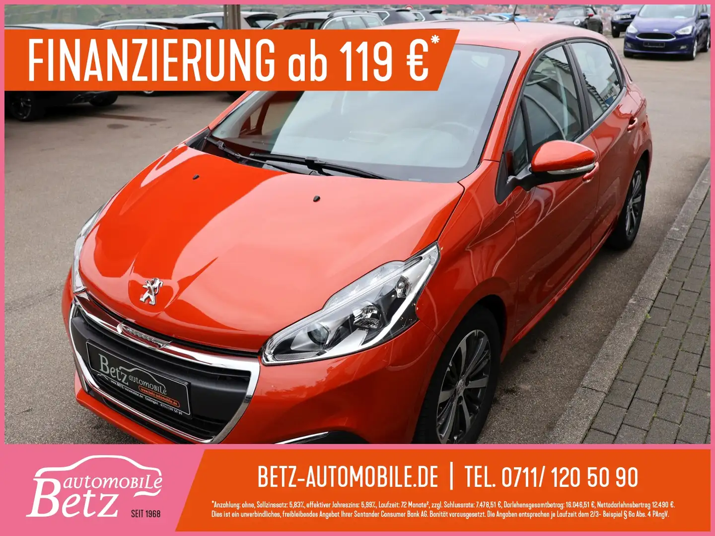 Peugeot 208 Active PDC SHZ LED-Tag Orange - 1